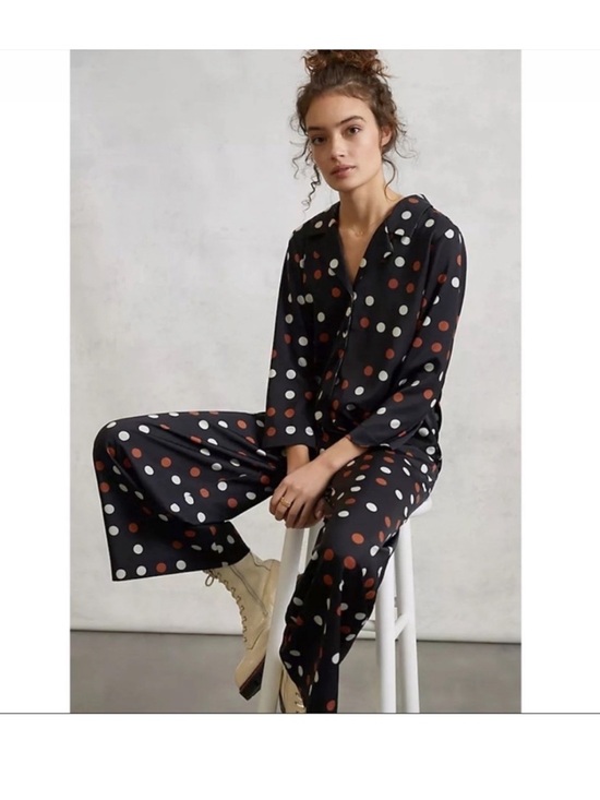 Anthropologie Pants - Porridge by Anthropologie Polka Dot Waistless Jumpsuit in Navy Size Medium